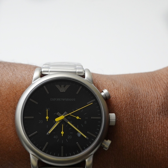 EMPORIO ARMANI CHRONOGRAPH STAINLESS STEEL WATCH - Picture 11 of 11